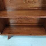 Teak compass foot bookcase shelf
