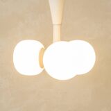Ceiling lamp from the 1960s with three milk glass shades