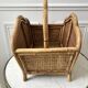 Magazine holder / Pine hutch in rattan, bamboo and canning 70s