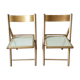 Paire de chaises pliantes cannées vintage