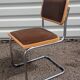 Series of 4 wooden chairs by Marcel in wood and fabric