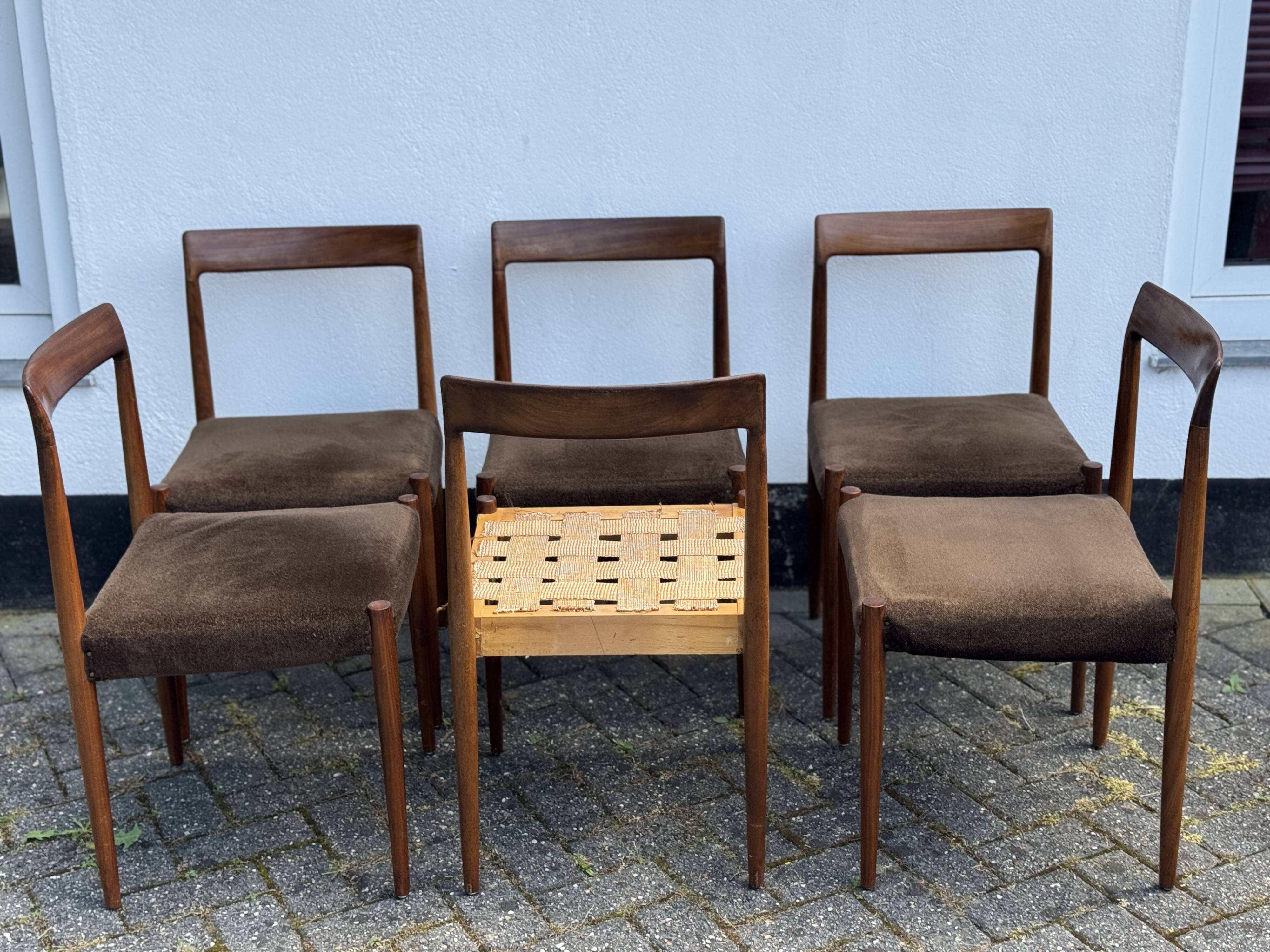 Ensemble de salle à manger vintage Lubke 8 pièces