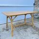 Vintage 80s extendable oak veneer rattan table