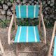 3 antique folding garden armchairs