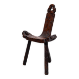 Brutalist tripod Spanish stool 1950s