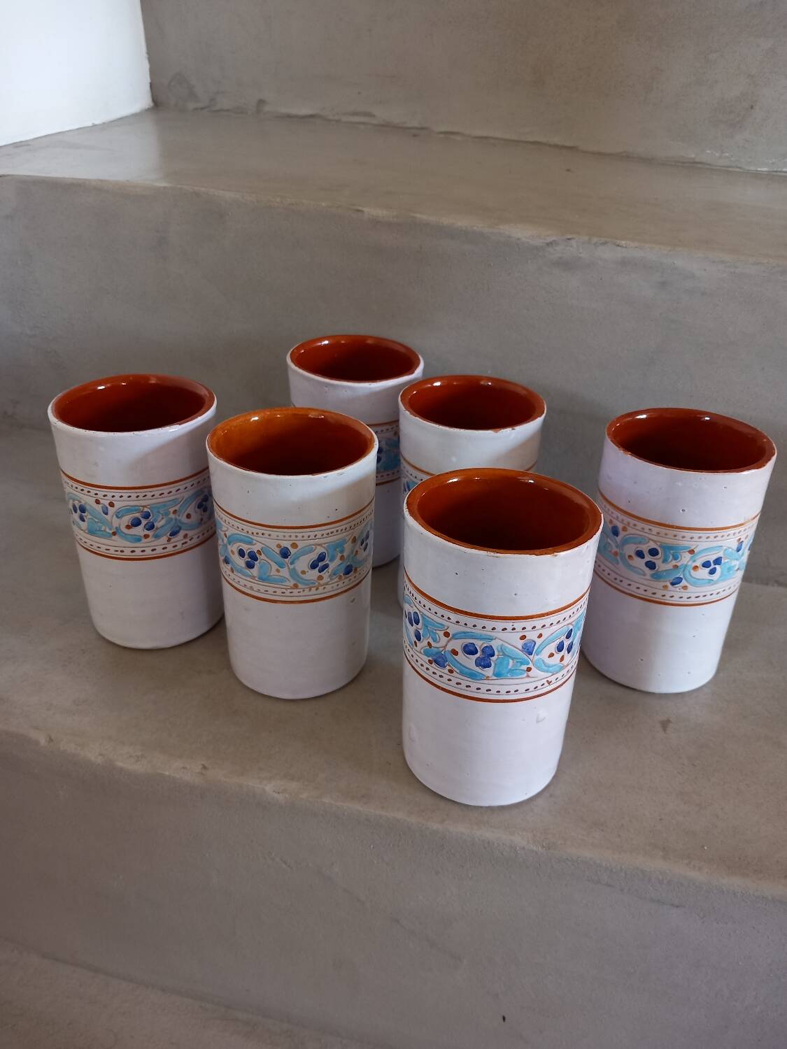 Set of 6 mugs from "Oulja Sale" Morocco