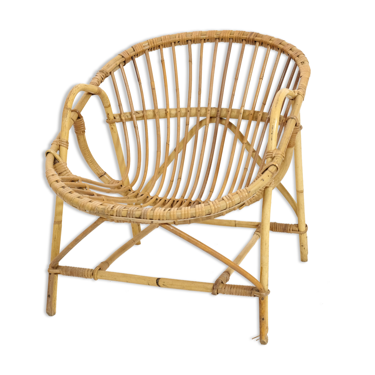 Armchair basket of the 60s-70s