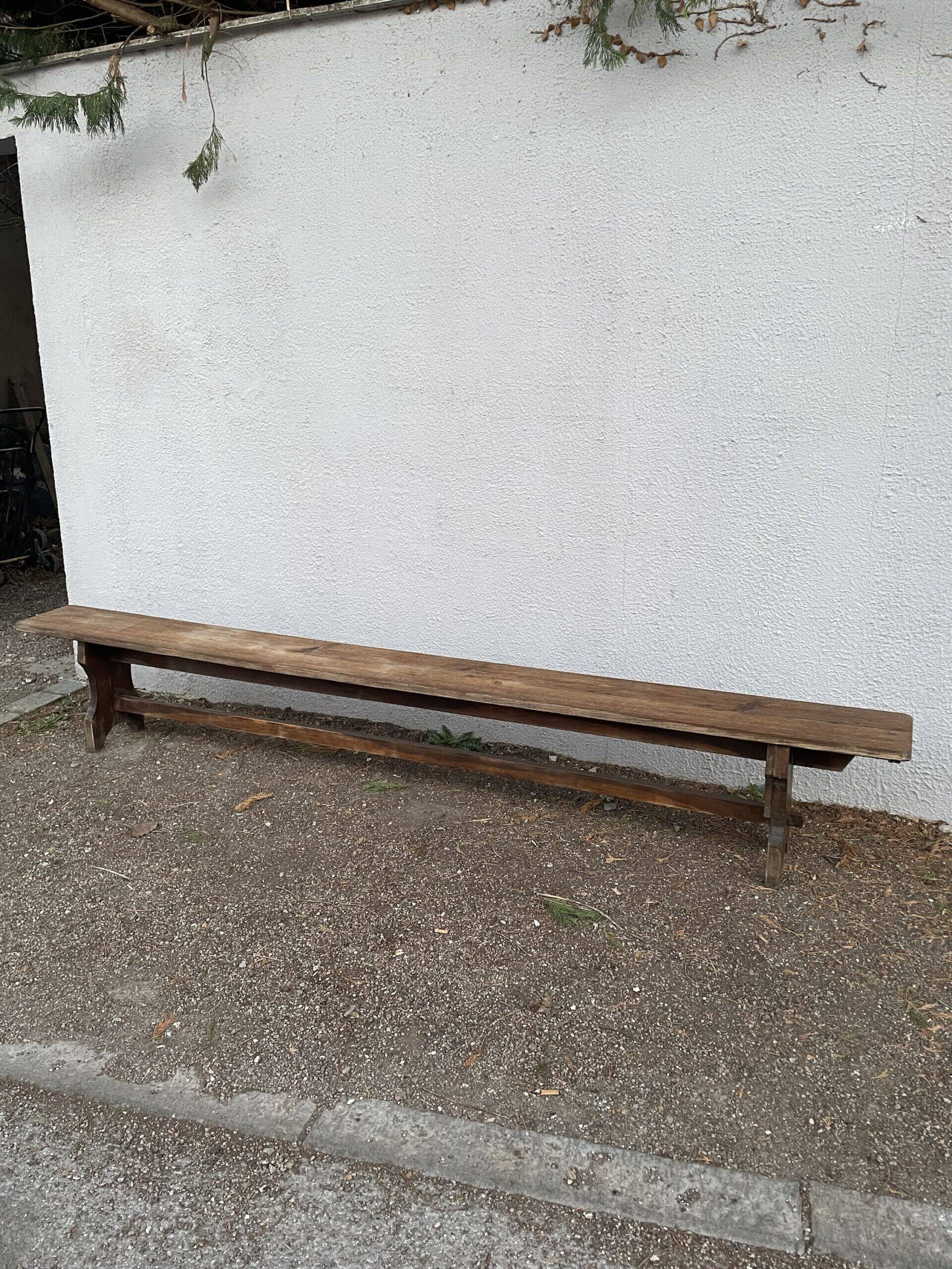 3-metre solid oak bench