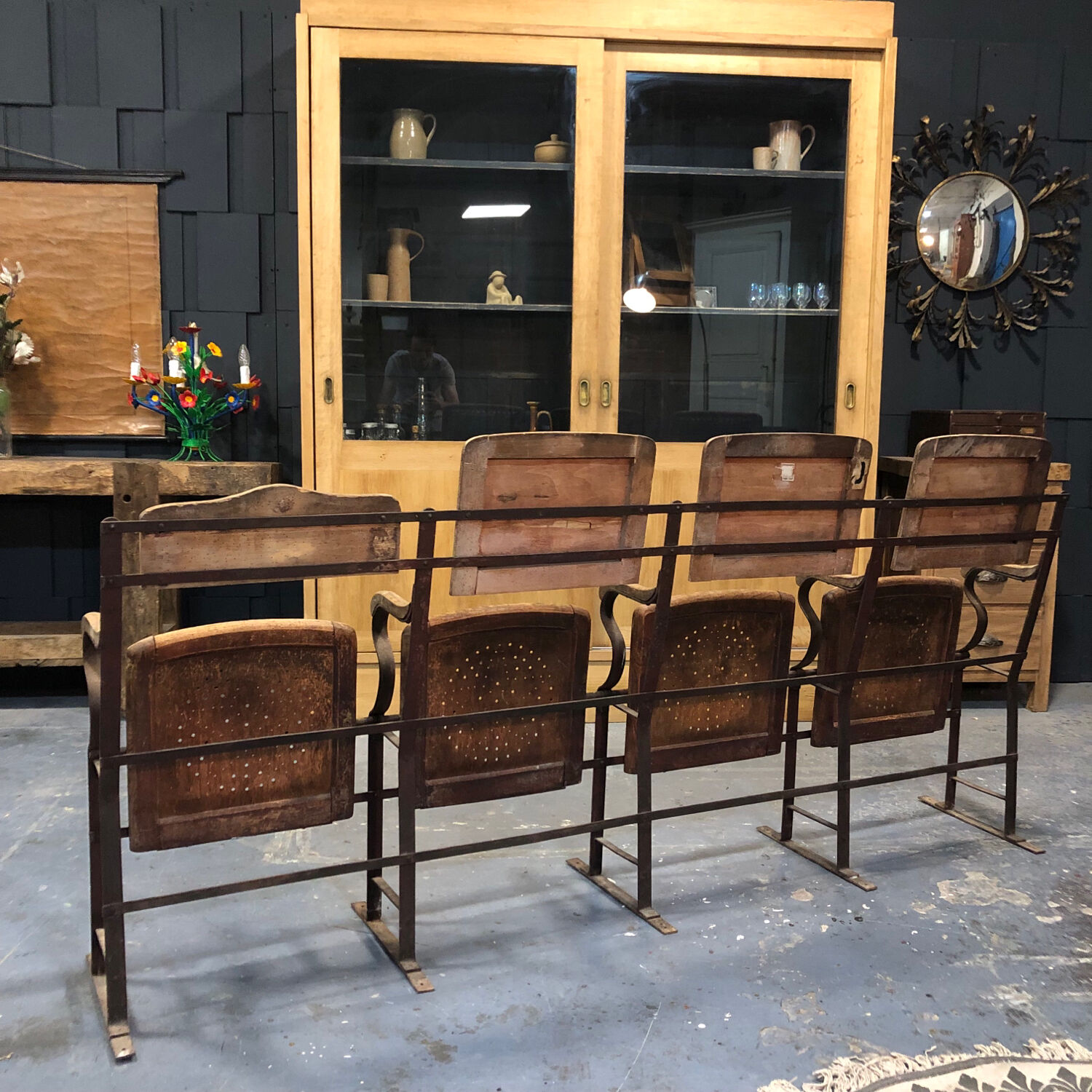 Old cinema seats, early 20th century