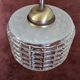 Lampe vintage en laiton et cristal taillé