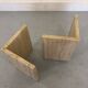 French Coffee Table in Travertine and Marble, 1960s