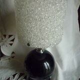 Vintage bedside lamp in Perspex, granite resin 1950