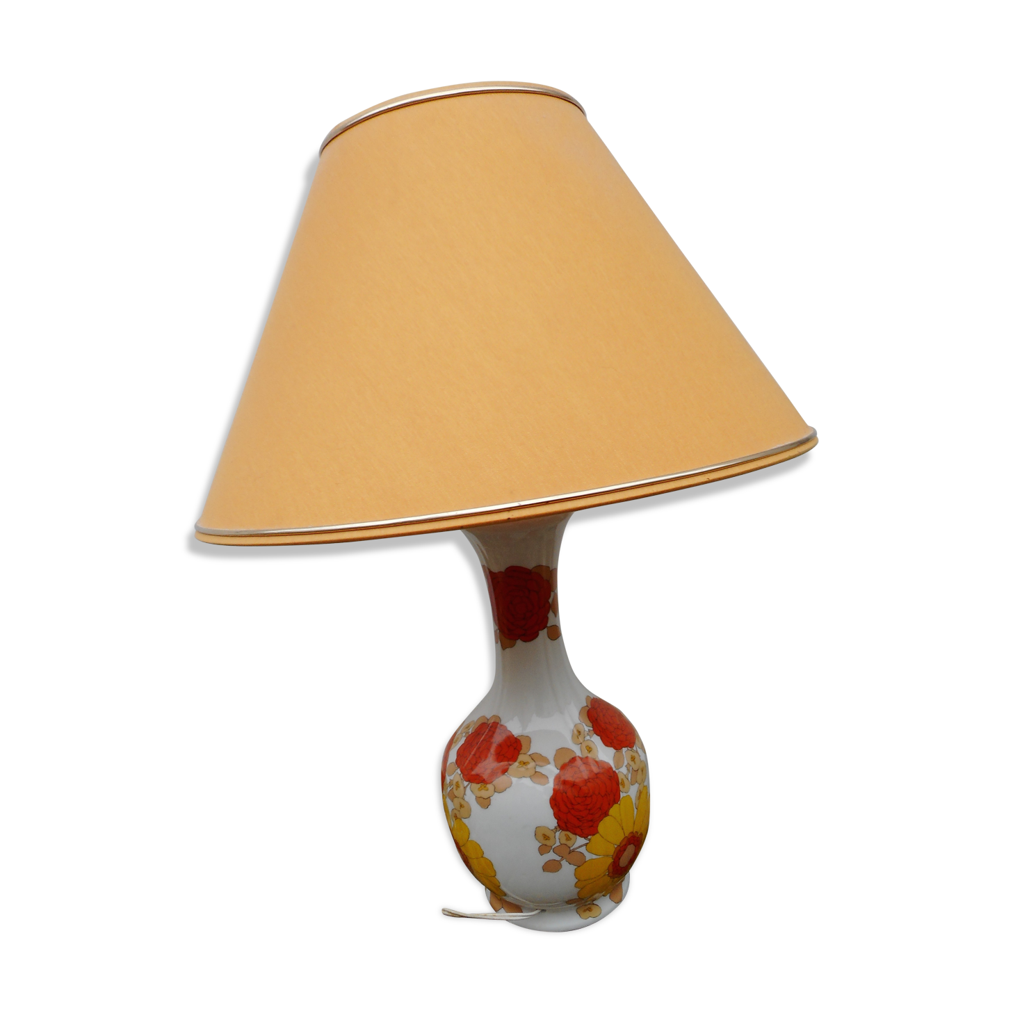 Vintage porcelain foot lamp