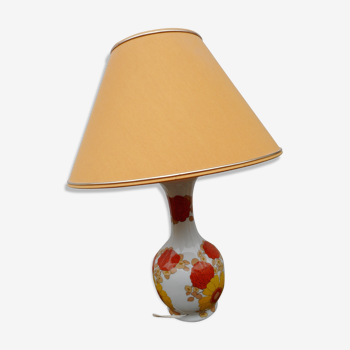 Lampe vintage pied porcelaine