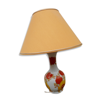 Lampe vintage pied porcelaine