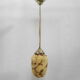 Art deco hanging lamp with marbled glass shade