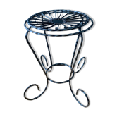 Side table wrought iron flower decoration