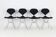 Set of 4 “DKR-2” wire chairs with “Bikini” by Charles & Ray Eames for Herman Miller / Mid-century modern design / 1950s / 1960s