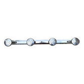 Chrome wall coat rack with 4 hooks, 40s-50s