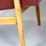 Restored Mid-Century Pink & Turquoise Beech Armchairs, 1960s, Set of 2