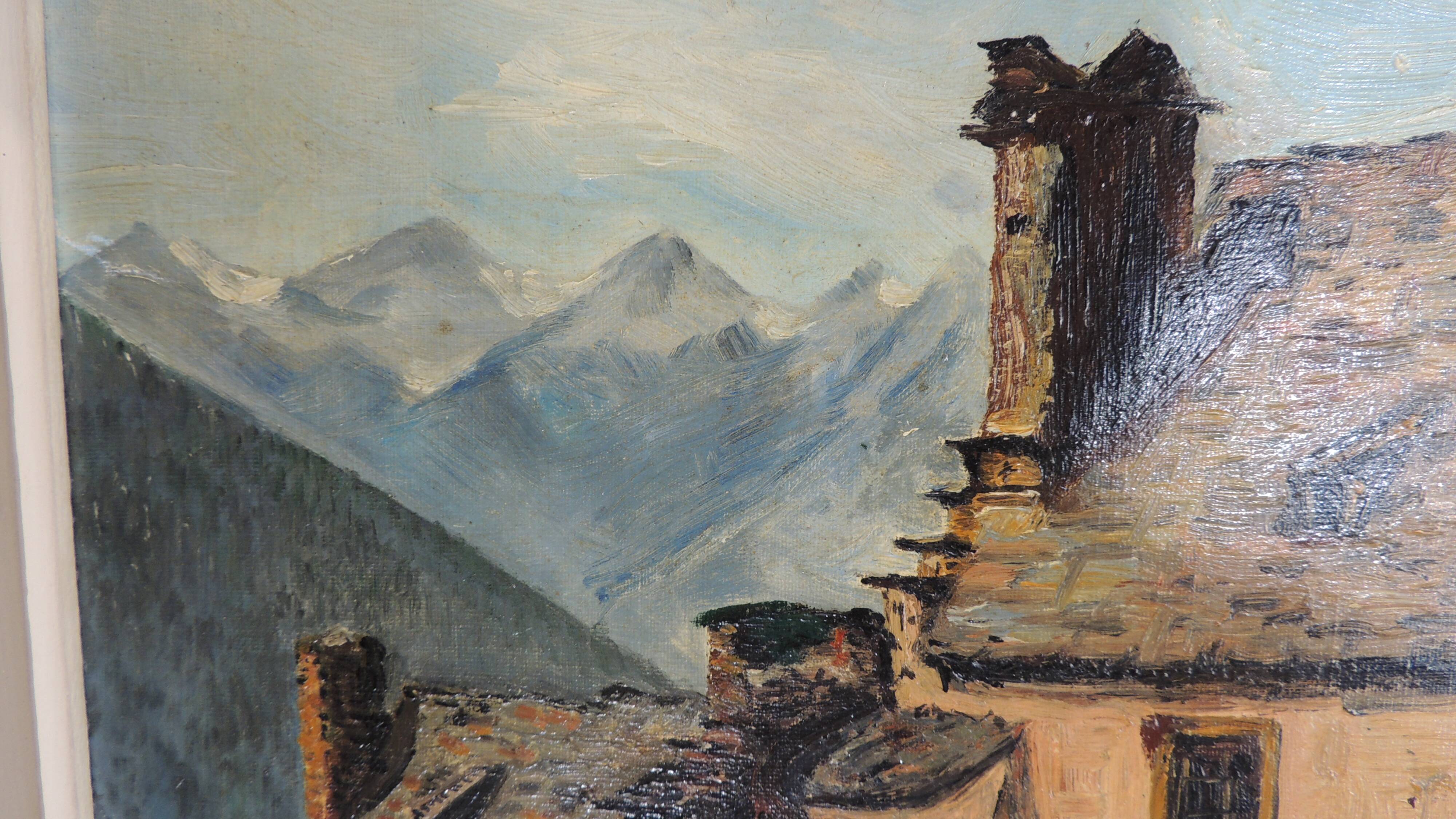 Oil painting on panels / Grange Hautes Pyrénées