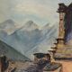 Oil painting on panels / Grange Hautes Pyrénées