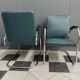 Set of 2 Green Mauser tubular chairs model RS7 Bauhaus 1930s