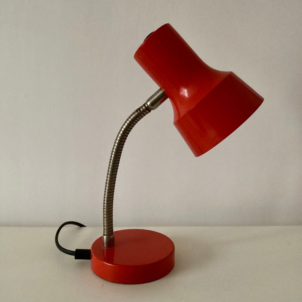 Red desk lamp