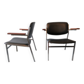 Pair of Gijs van der Sluis model 57 armchairs, Netherlands 1960s