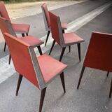 Vintage chairs skaï foot compass