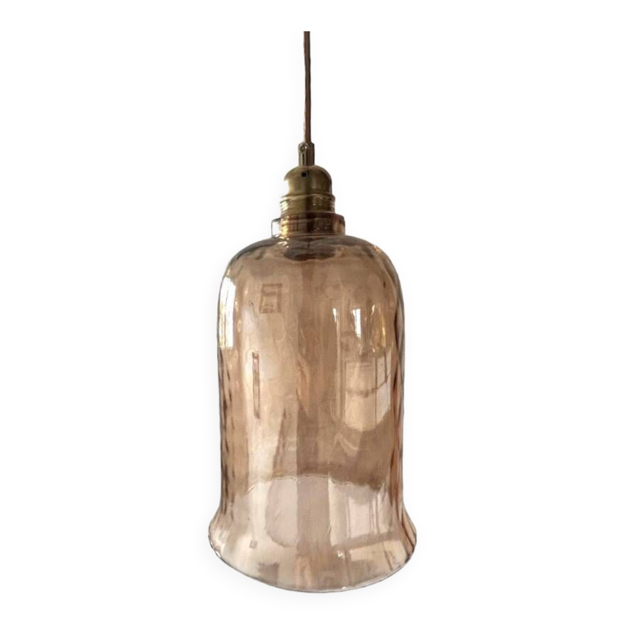 Vintage golden glass pendant light