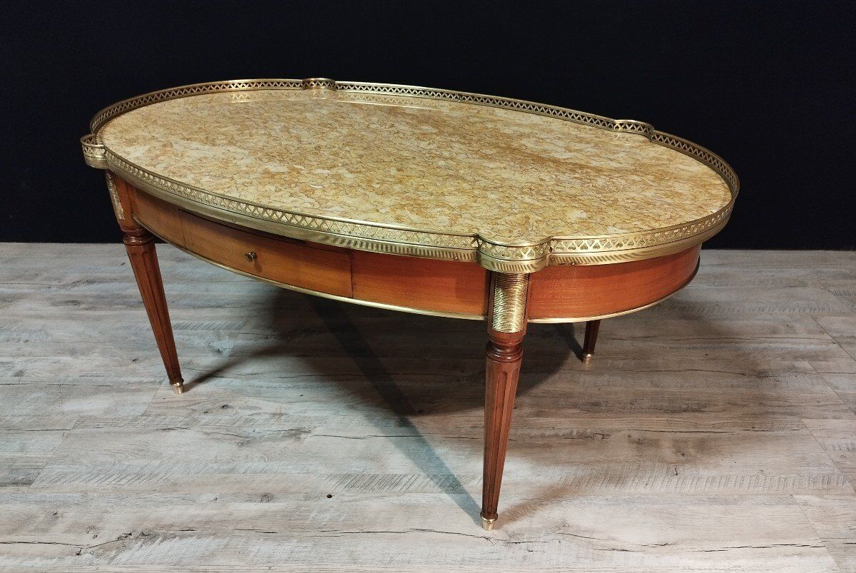 Table basse bouillotte style Louis XVI