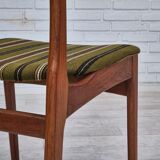 1960s, set of 4 Danish dinning chairs, solid teak wood, original condition.