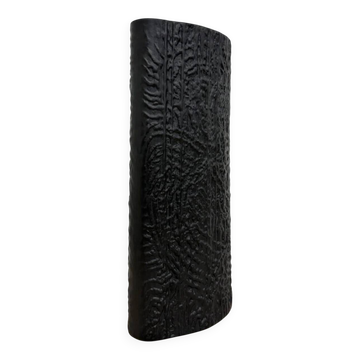 XXL large black bisque porcelain vase by Martin Freyer for Rosenthal, 1970s