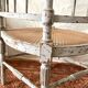 Fauteuil coin de cheminée XIXe , bois et cannage