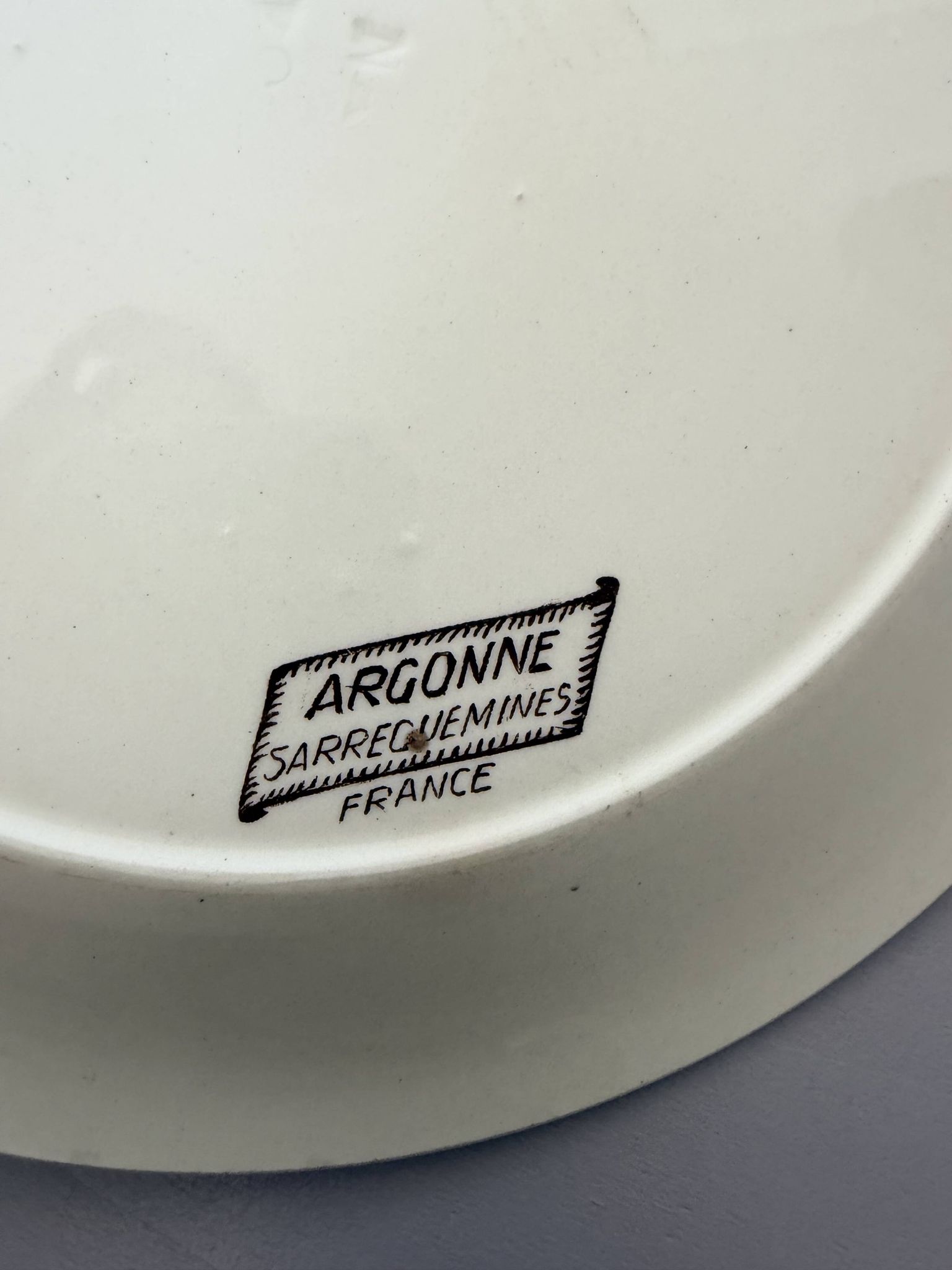 3 assiettes plates Sarreguemines modèle Argonne