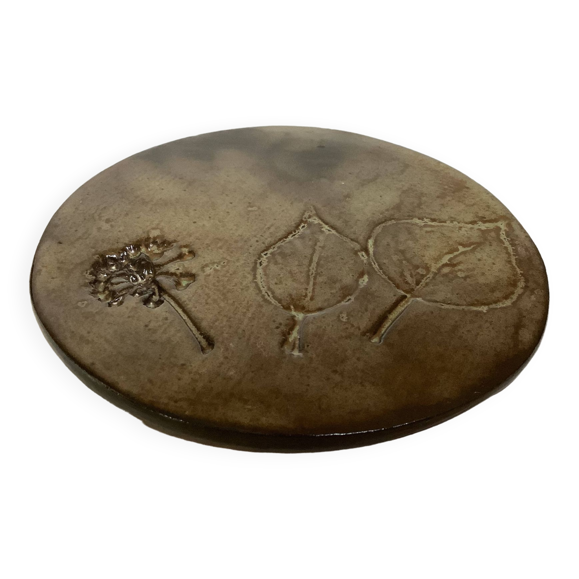 Brown ceramic trivet