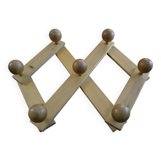 extendable wooden wall coat rack