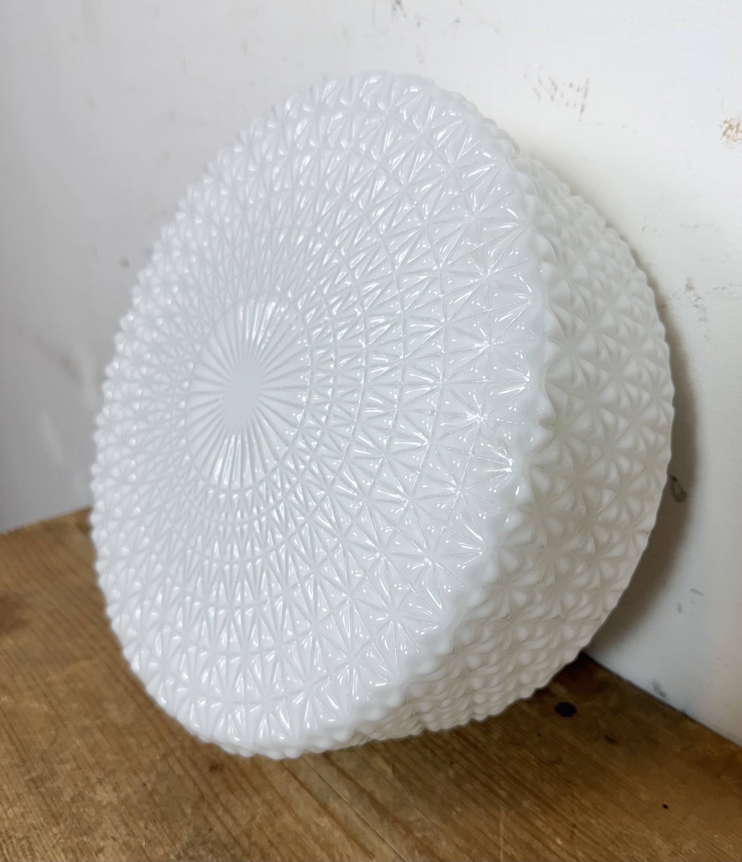 Vintage Wall Or Ceiling Light with Milk Glass, 1970s