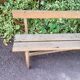 Old wooden church bench with backrest - 3 metres -