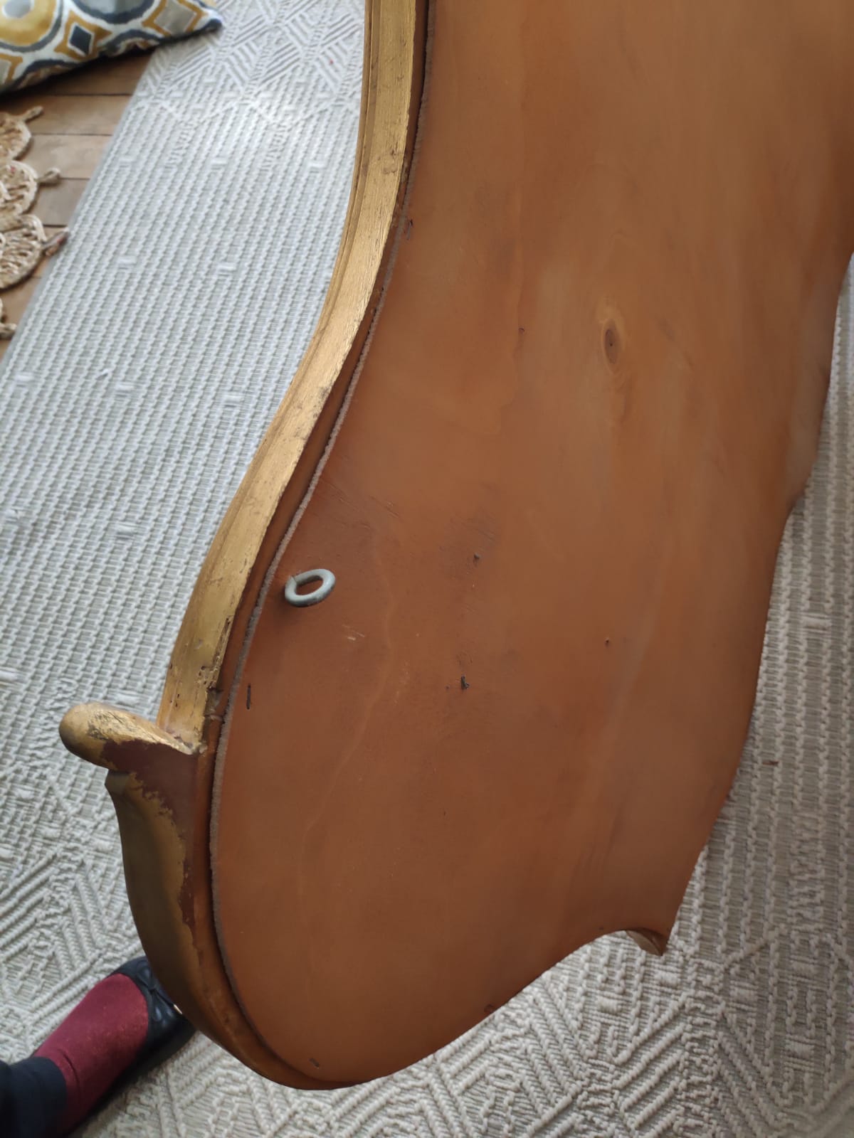 Gold mirror vintage shell 125x78cm