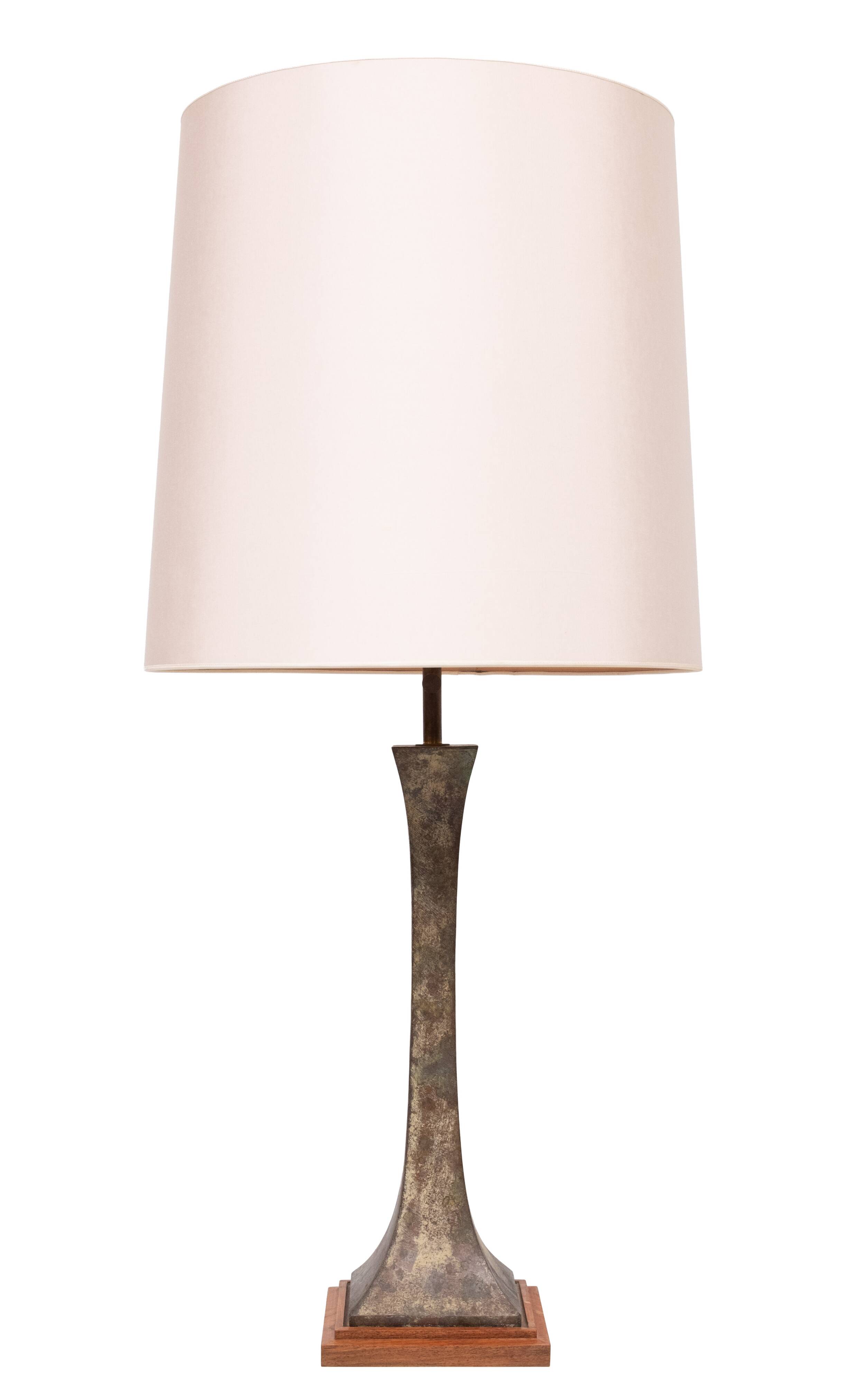 Stunning Stewart Ross James, Hansen Verdigris Bronze Table Lamp, circa 1960