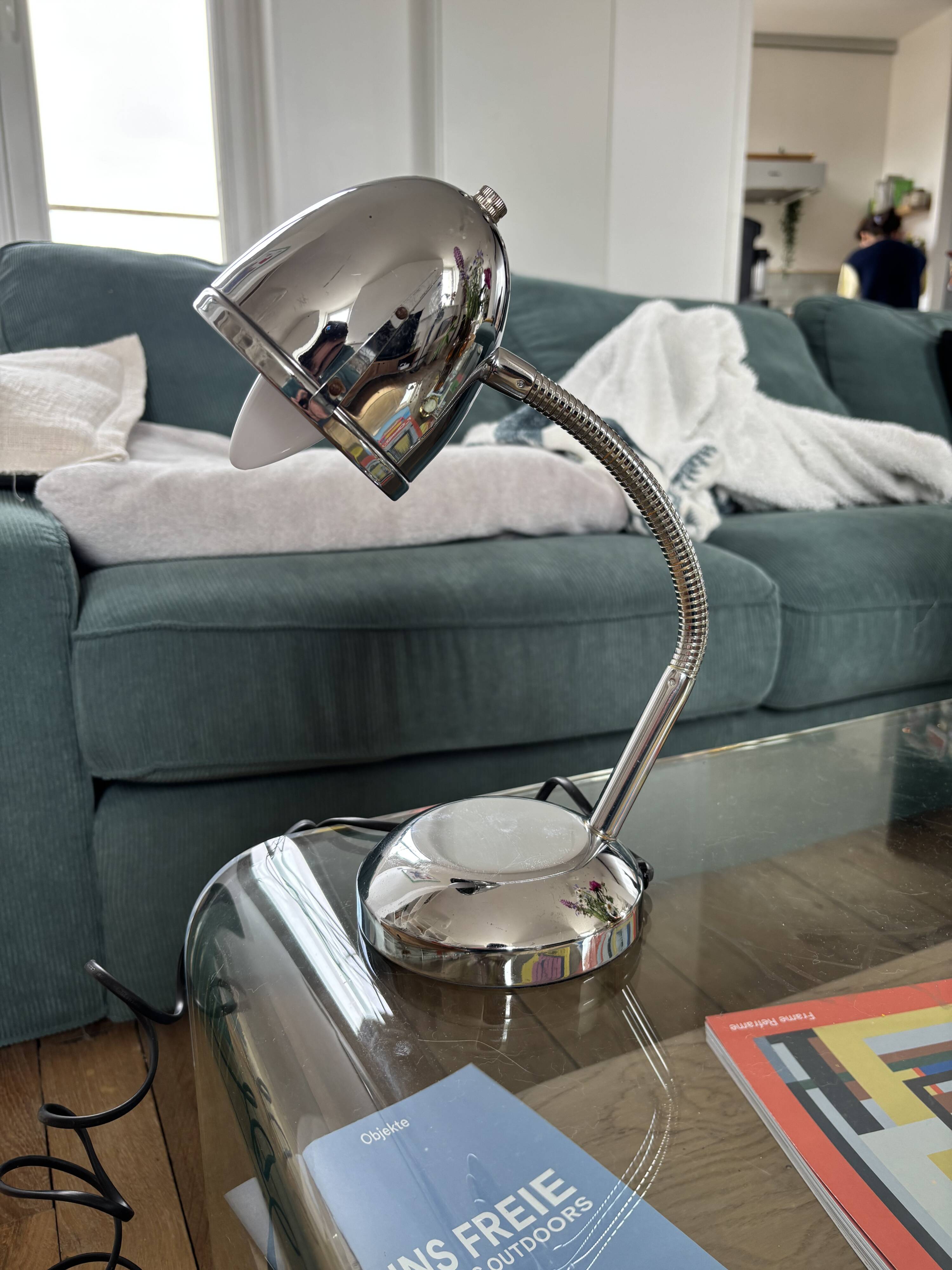 Chrome Space Age Lamp