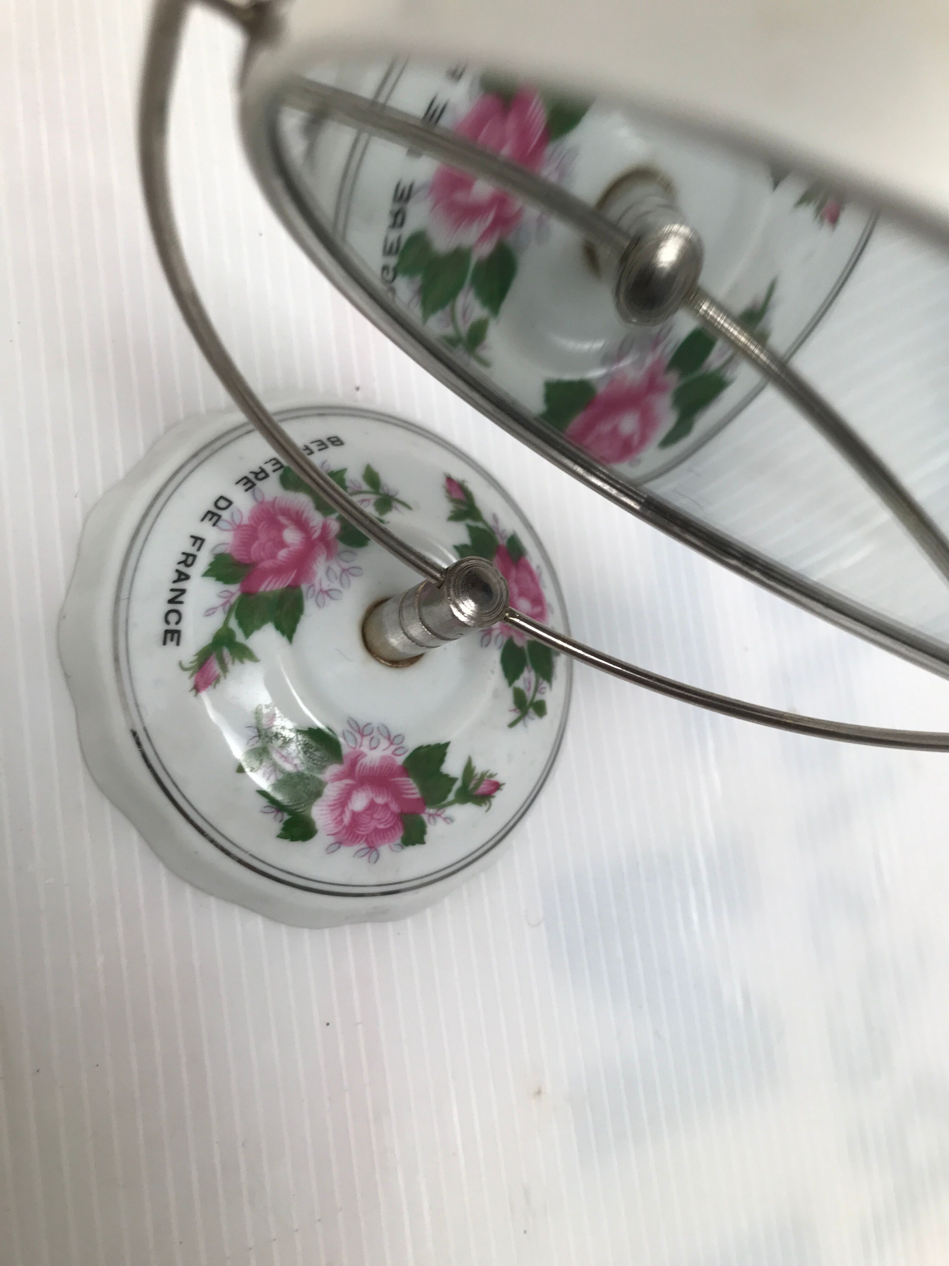 Small mirror old Shepherdess of France vintage 50s