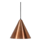 Mid-century cone pendant lamp / copper / aluminium / Danish modern design / 1960s