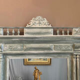 Neo-Renaissance mirror in patinated wood 19th century