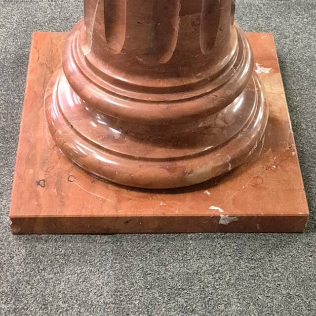 Dinning table by fabianart with 2 doric columns marble & acrylic - italy 1980's