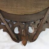 Ancient golden wood witch mirror - late 19th century