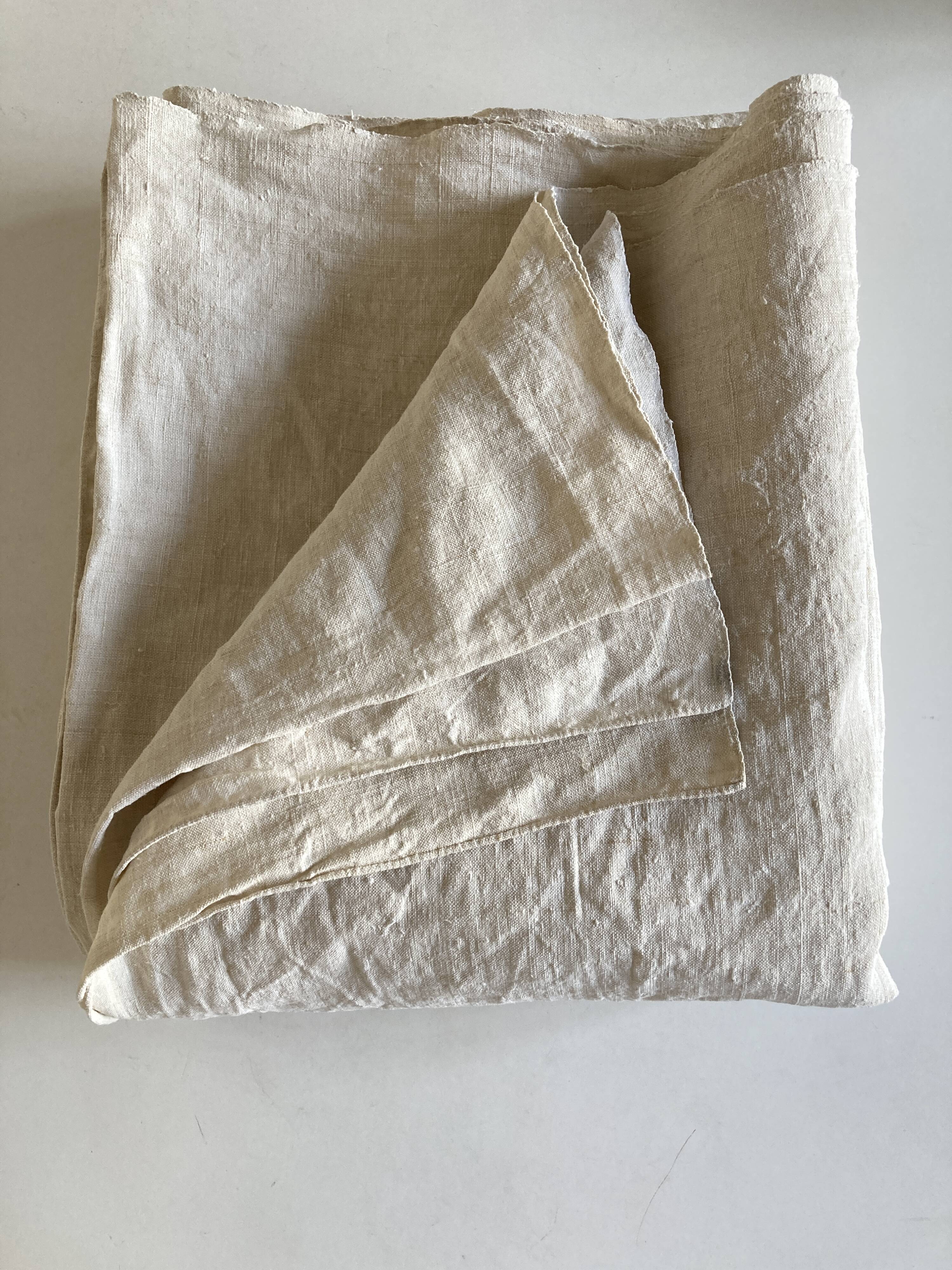 19th L260cm raw linen reserve farm case