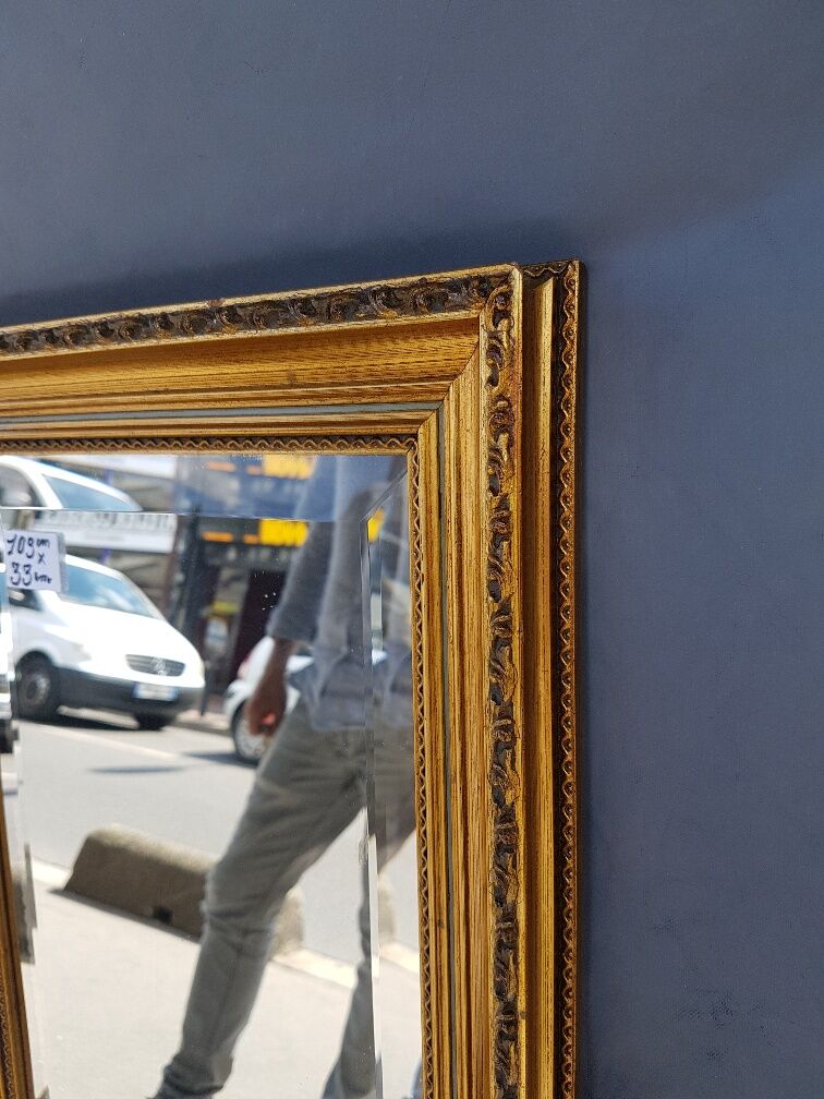 Miroir doré dit " d'entre-deux " - 109x33cm